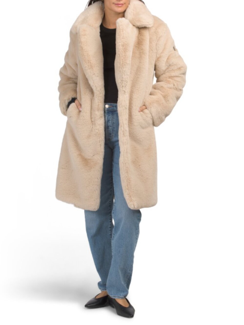 SAM. Long Faux Fur Coat